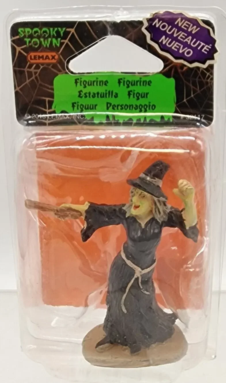 Lemax 32117 WITCH CASTS SPELL Spooky Town Figure Halloween Decor